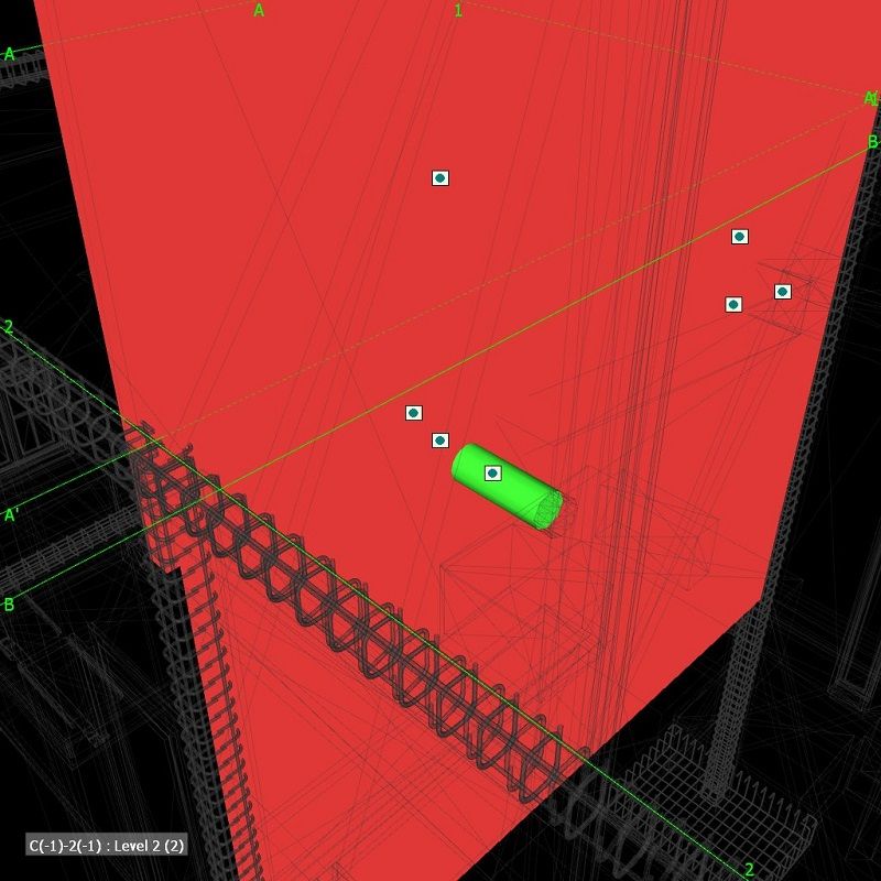 Annotations in the BIM platform for: (a) Clash 1; (b) Clash 2.