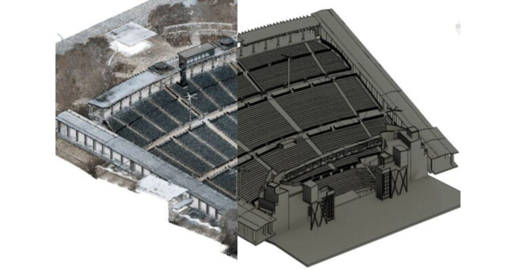 Laser Scan to BIM Model Amphitheater