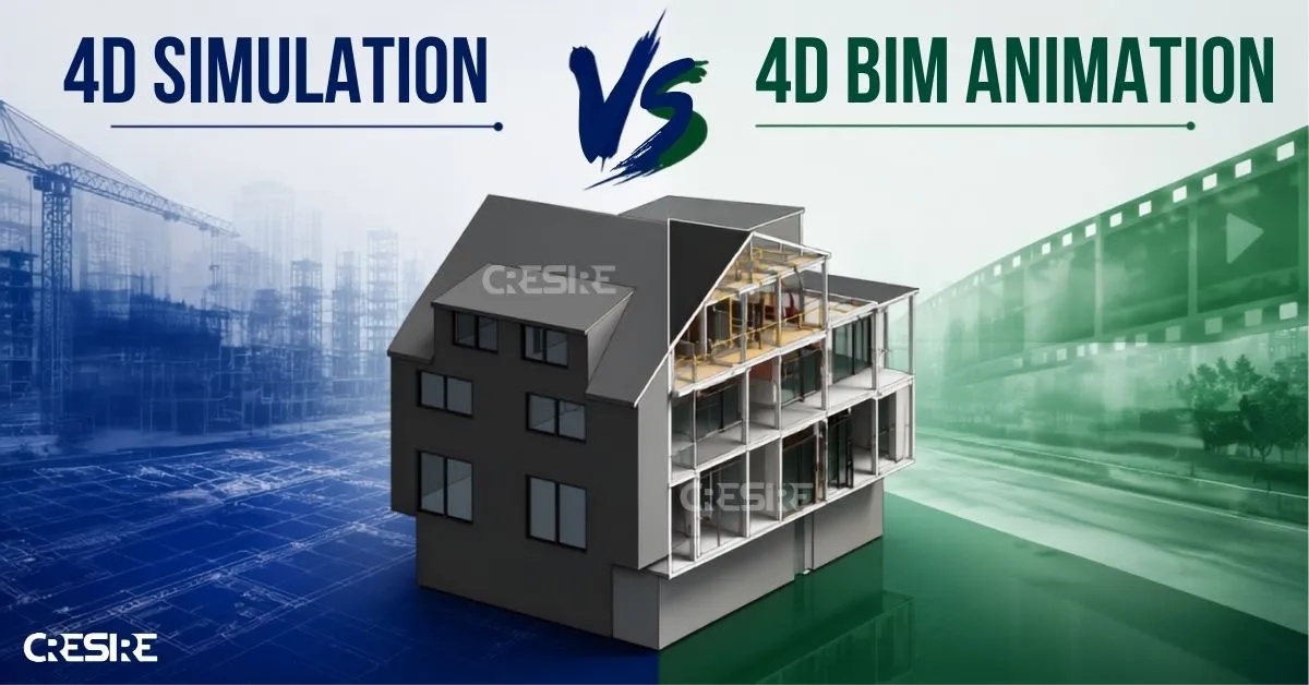 4D Simulation vs 4D BIM Animation