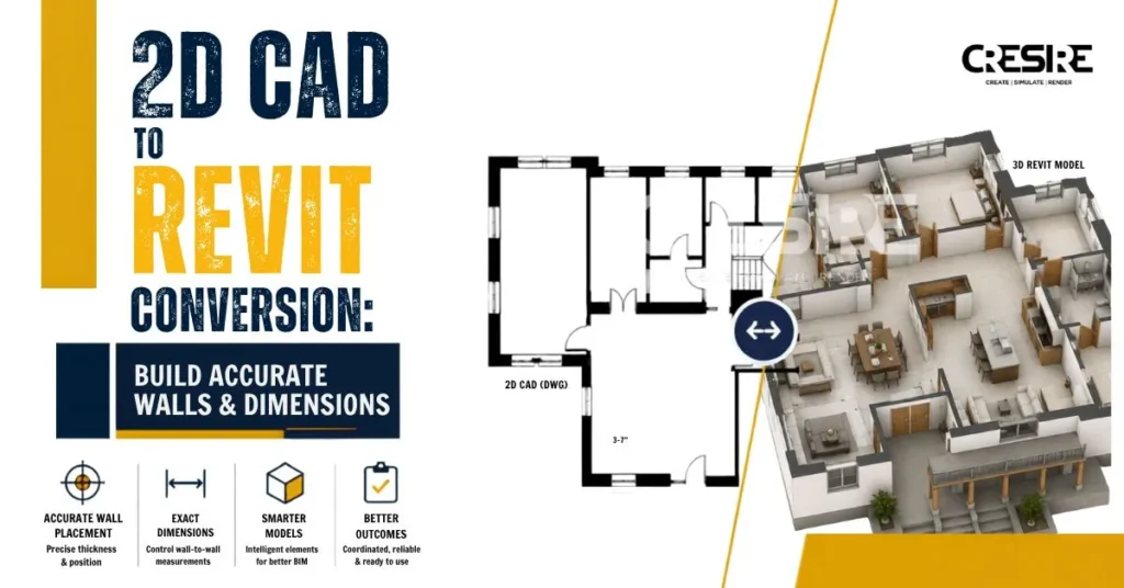 2D CAD to Revit Conversion Build Accurate Walls & Dimensions